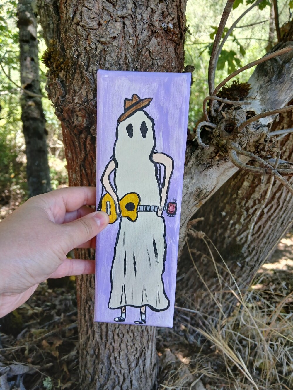 Ghost Playing Guitar Painting